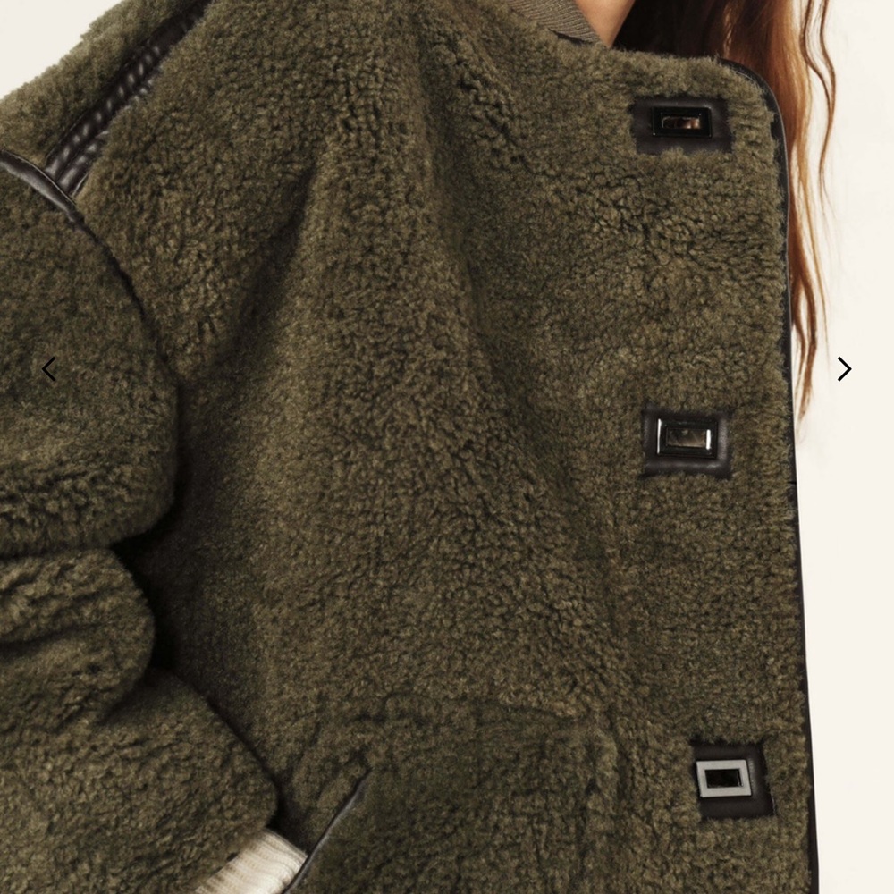 BA&SH New Season -Coat MAURY FR34/US0/UK2 Olive Geen - Picture 4 of 6